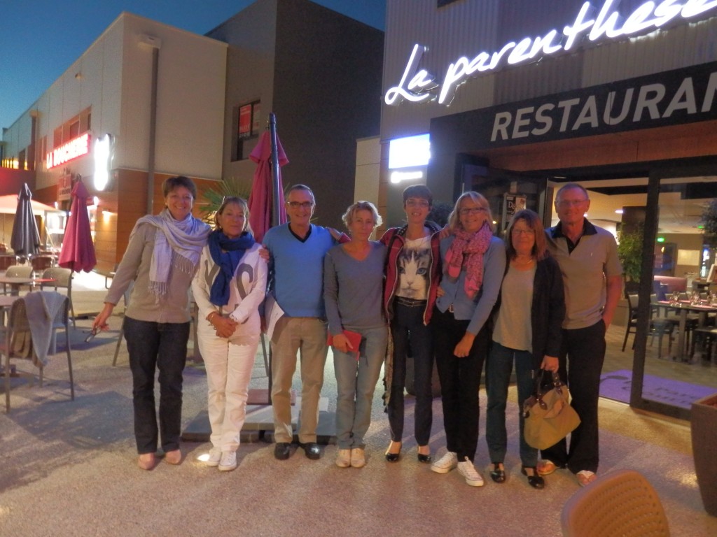 De gauche à droite: Christine Böhm, Marie-France Cauvin-Bretaud, Yves Baffrey (capitaine), Marie-Odile Pichavant, Nadine Verger, Marianne Miossec, Françoise Legoubey, Norbert Böhm (caddie de Christine)